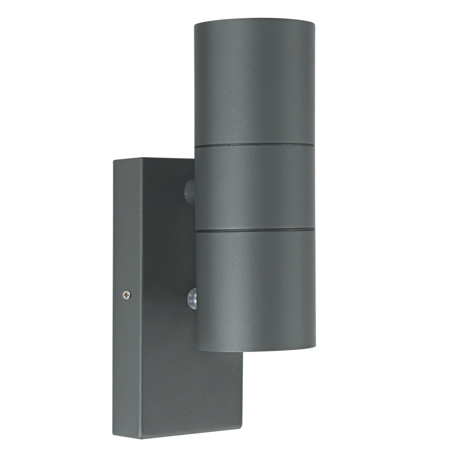 Kerry Dusk to Dawn Outdoor Wall Light, Up Down External Lamp, Outside Lighting Mains Powered Lantern, Anthracite Grey Stainless Steel IP44 Waterproof Luminaries for Front Door, Porch (Bulb Excl.)