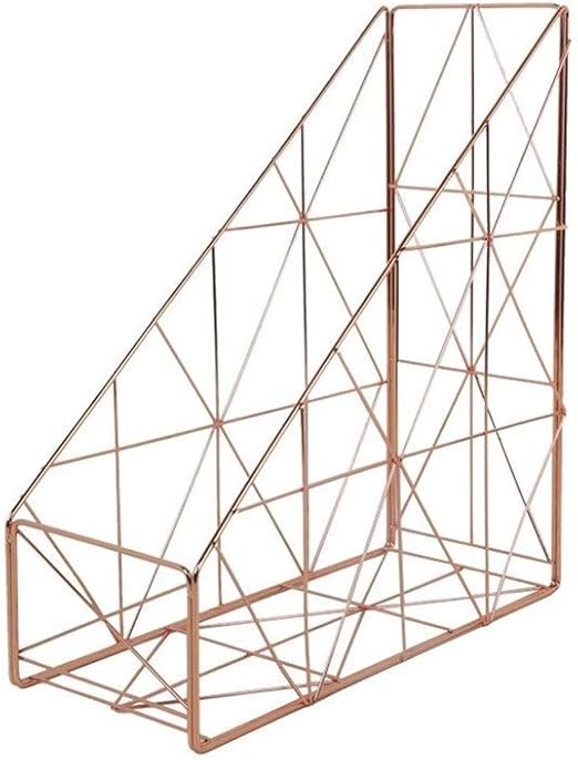 DDLONY Estante de revistas de Oro Rosa Estante de Almacenamiento