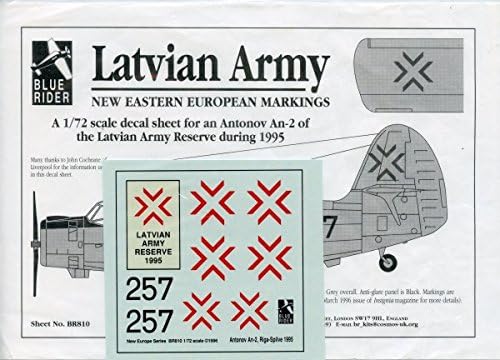 Blue Rider Decals 1:72 Latvian Army Reserve During 1995 AN-2 #BR810