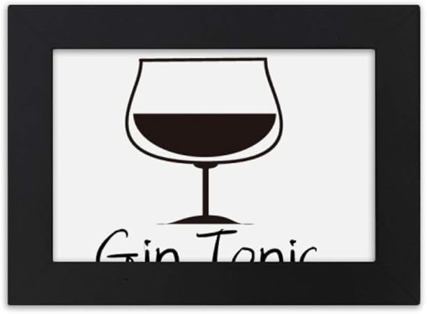 Amazon ジントニックカクテルのシルエット デスクトップフォトフレーム画像ブラックは 芸術絵画7 X 9インチ フォトフレーム 通販