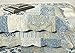 Tache Colorful Print Patchwork Floral Lightweight Quilted Bedspread Quilt Set (California King, Seaside Villa)