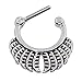 D&M Jewelry 12pcs 316L Stainless Steel - Vintage Septum Clicker Nose Ring 14g