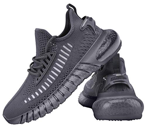 SUOKENI Men's Fashion Sneaker Breathable Running Shoes Lightweight Walking Shoes Darkgrey2,Size:US 10/EU 44