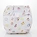 Fairy Baby All in One Printed Cloth Nappy Velcro Fabric Diaper Pack of 4(S/Fit 6.61-13.22lbs,Girl)