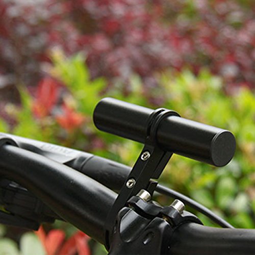 Bicycle Accessories Bike Bracket Handlebar Extension Flashlight Mount Carbon Fiber Extender Aluminum Alloy Holder Space Saver-Black - Thumbnail 4