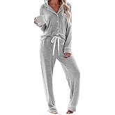 Shamyoy Pajamas for Women Set 2 Piece, Super-Soft Long Sleeve Postpartum PJS