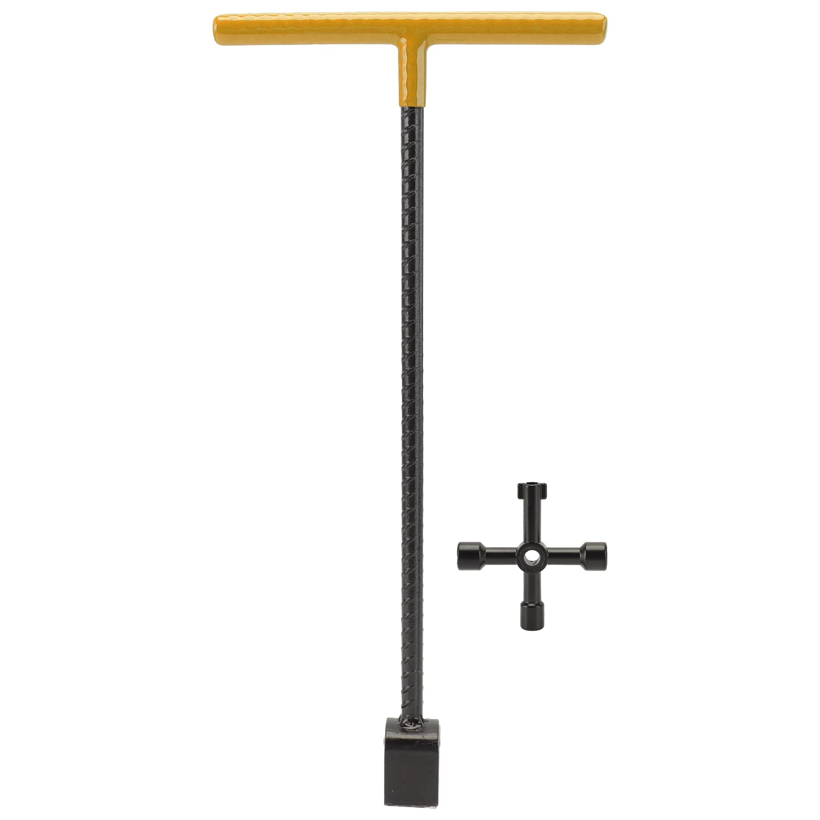 ZJchao Water Meter Key Stopcock Key Multi-Function Valve Tool with Adjustable T-Handle Design for Water Valves Faucets and Mains Shut-Off Essential Plumbing Tool (Yellow)