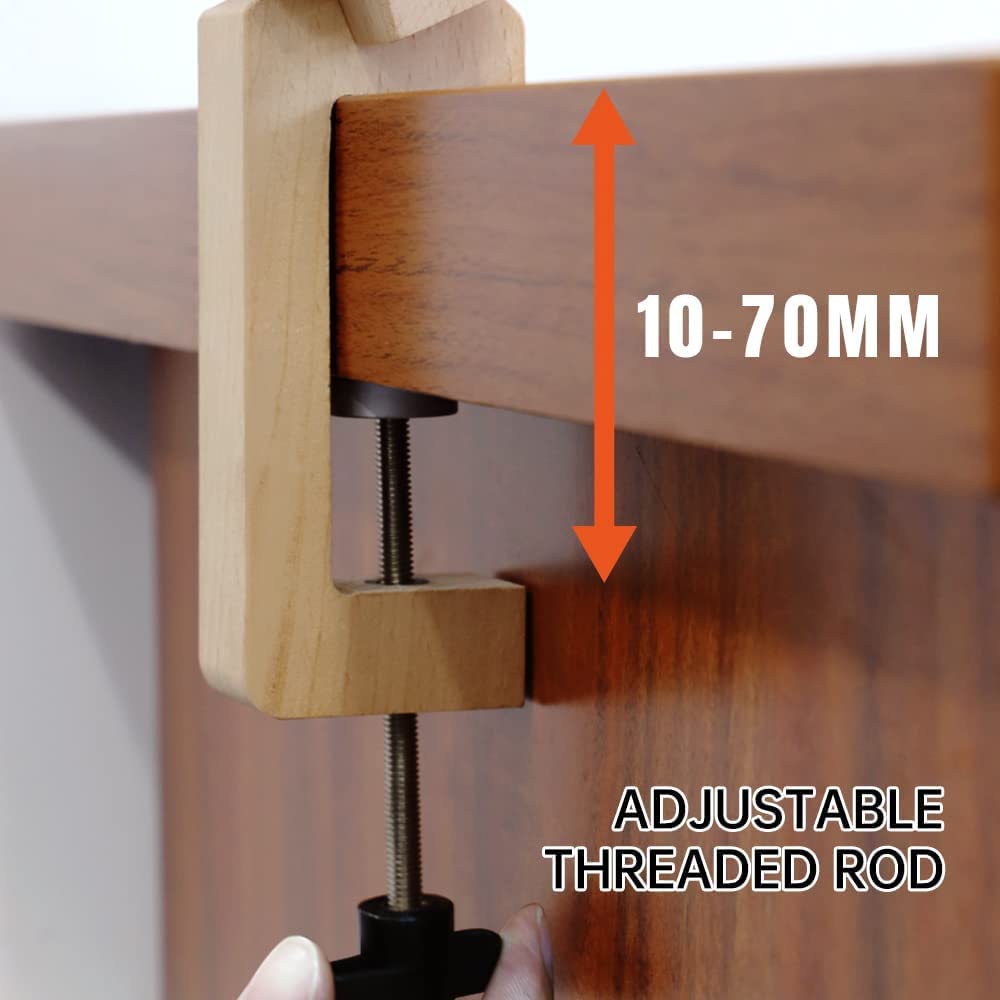 Stitch Pony,FASTTOBUY Beech Wood Foldable Leather-Pony Table Desktop Stitching Pony Horse Clamp,Leather Sewing Pony Horse Clamp for DIY Hand Stitching Leather Clamping