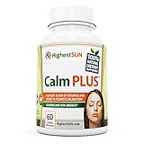 Calm PLUS Natural Relaxation and Relief from Anxiety and Stress Supplement, Unique Blend of Vitamins & Herbs to Promote Relaxation & Calmness. Incl. Calcium, Vitamins B1 B2 & B12, Chamomile, Skullcap