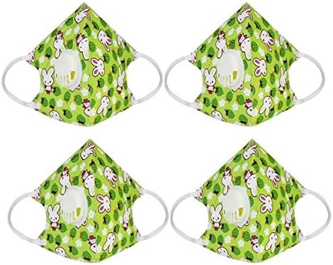 DR AIR N 95 Anti Pollution Reusable, Foldable Mask with Valve for Children - Pack of 4