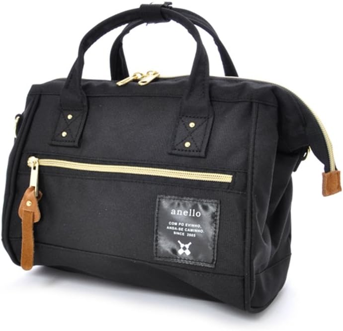 Anello Mini 2 Way Shoulder Handle Polyester Canvas Waterproof Boston Bag
