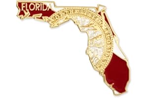 PinMart State Shape Flag Lapel Pin