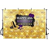 MEHOFOTO Purple and Gold Photo Background Glitter