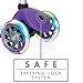 Globber 3 Wheel Adjustable Height Scooter with LED Light Up Wheels (Purple/Star)
