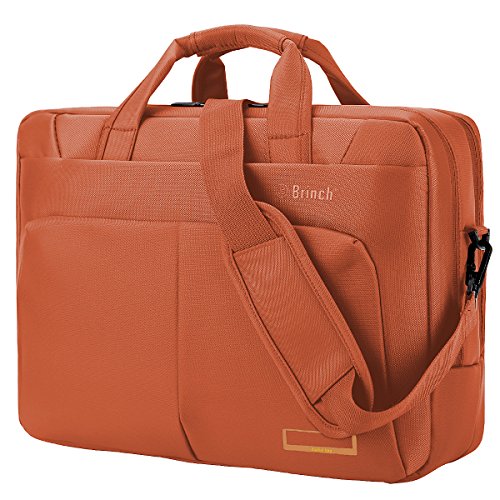 Laptop Bag ,BRINCH(TM) 17.3 inch Nylon Waterproof Roomy Stylish Laptop Shoulder Messenger Bag Handle Bag Tablet Briefcase For 17-17.3 Inch Laptop/Tablet/Macbook/Notebook,Orange