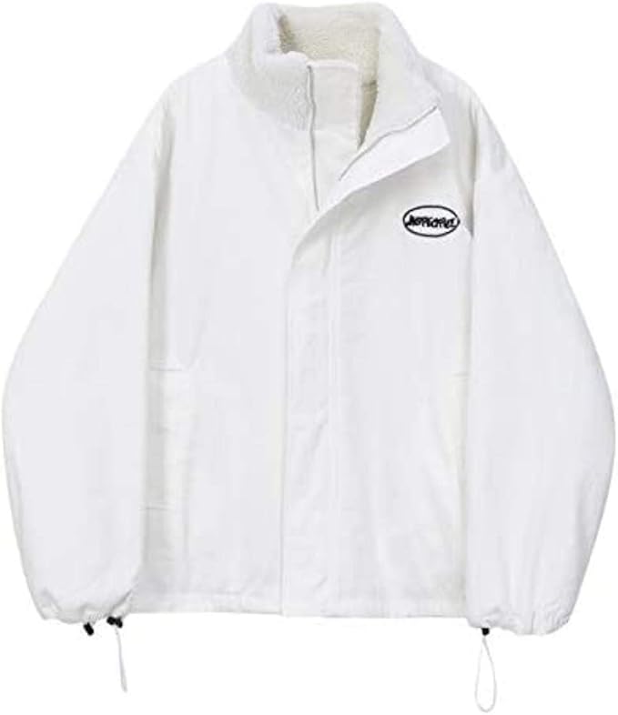 Warm Women Lambswool Coats Zipper Parker Patchwork Sheepskin Coat