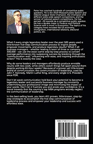 Leadership: How Legendary Leaders Speak: 451 Proven Communication Strategies of the World's Top Leaders (Speak for Success)