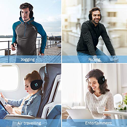image for Bluetooth Earmuffs Headphones,Topoint Unisex Foldable Winter Ear Warme