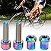 4pcs Titanium Alloy Stem Screws Mountain Bike Road Bicycles Bolts M518 Replacement Screws for Bike Stem Fix(Colorful)thumb 3