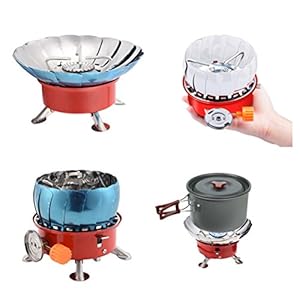 Sumeerキャンプストーブ シングルバーナー ガス ストーブ強力火力 アルミニウム合金 ロータス型