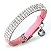 CHUKCHI Soft Velvet Safe Cat Adjustable Collar Bling Diamante With Bells,11 inch for small dogs and cats (Pink) primary