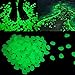 Glow in the Dark Garden Pebbles Stone for Walkway Yard and Decor DIY Decorative Gravel Stones in Blue & Green (200, Blue & Green)