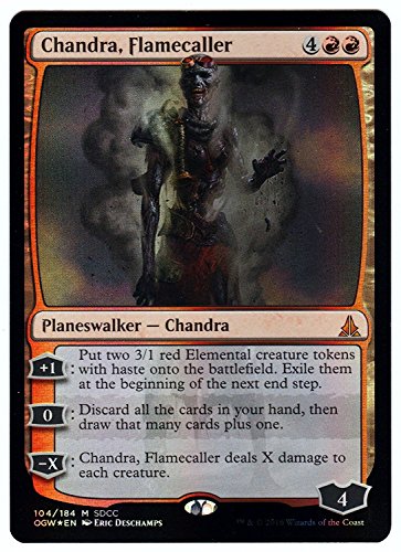 SDCC 2016 Magic the Gathering Exclusive Planeswalker Zombie Chandra, Flamecaller Foil Card