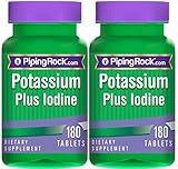 Piping Rock Potassium Plus Iodine 2 Bottles x 180 Tablets Dietary Supplement