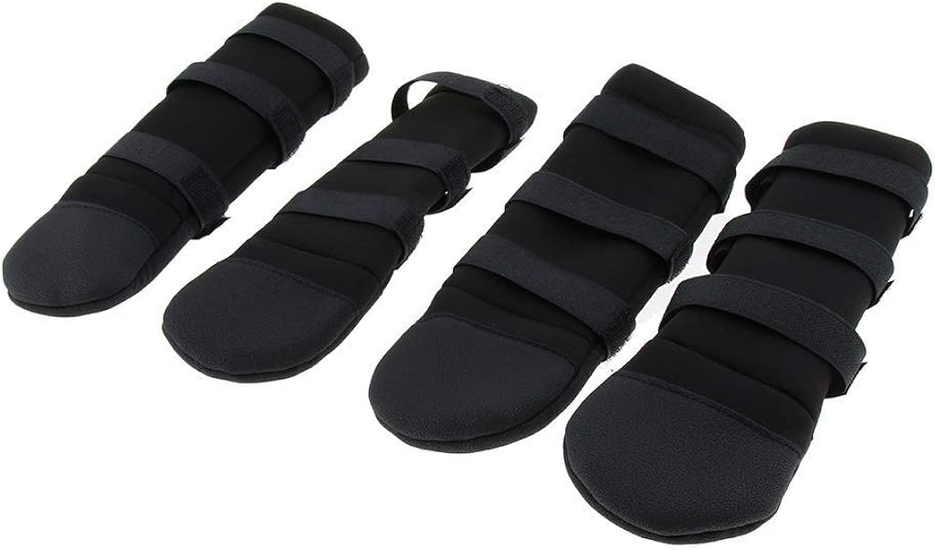 Willlly 4 Pieces Dog Boots Paw Protectors NonSlip Chic Indoor Or