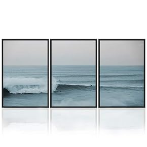 signwin 3 Piece Framed Canvas Wall Art Ocean...