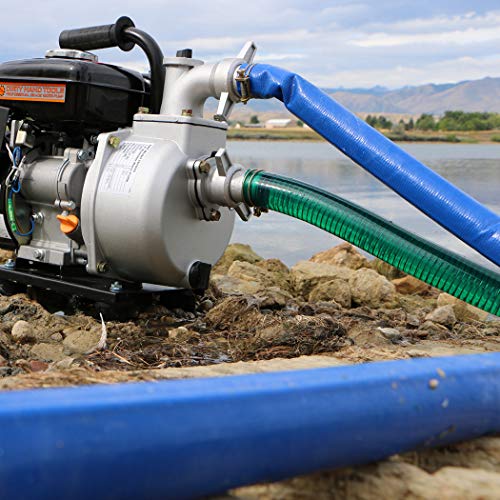 2’’ × 100’ Pool Backwash Hose, Heavy Duty Reinforced Blue PVC Lay Flat