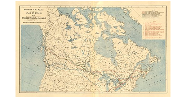 Old Map Of Canada Canada Transcontinental Railways Canadian Pacific Grand Trunk Mackenzie -  1906 - Old Map - Antique Map - Vintage Map - Canada Maps : Amazon.ca: Home
