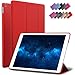 New iPad 9.7-inch 2018 2017 Case, ROARTZ Red Slim-Fit Smart Rubber Folio Case Hard Cover Light-Weight Wake Sleep for Apple iPad 5th 6th Generation Retina Model A1893 A1954 A1822 A1823