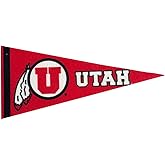 Utah Mini Pennant - Size: 4" x 9" - Officially Licensed - 1 Pennant Per Pack