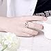 BOHG Jewelry Womens 925 Sterling Silver Plated Heart Dolphin Cute Eternity Ring Love Promise Wedding Band Size 7