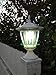 2-Pack WHITE Solar Hexagon Post Cap Lights with WHITE LEDS for 5X5 Fence Post- GREEN NATURAL SOLAR