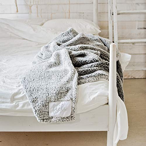 All the Feels Premium Sherpa Fleece Blanket, Throw, 50x60, Phantom Grey
