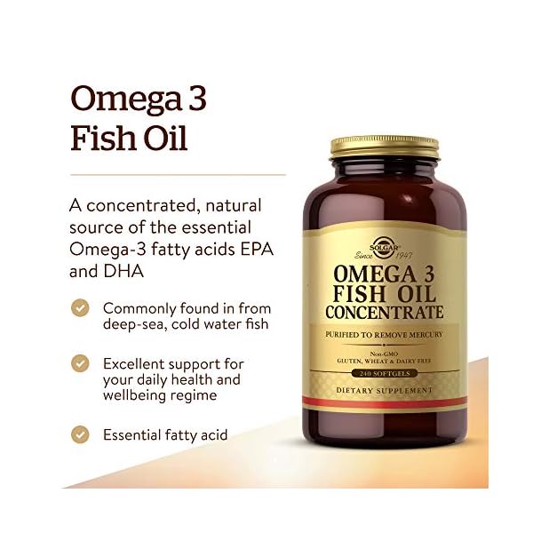 Solgar Omega3 Fish Oil Concentrate, 240 Softgels Support for
