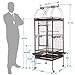 VECELA Bird Cage Play Top Parrot Cage 68 Inch Large Bird Cage with Unique Circular Staircase Birdcage for Parrot Large Pet House Black