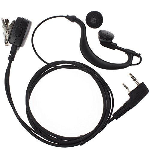 2-Pin G Shape Earpiece Headset for Kenwood TK Puxing Wouxun BaoFeng Two Way Radio 2pin