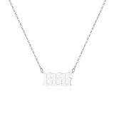 Tavuala Angel Number Necklace For Women, 18K Gold