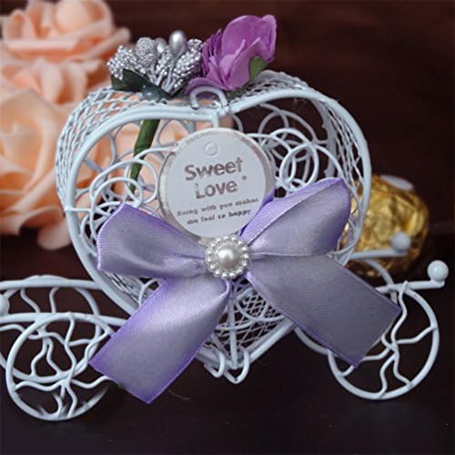 bismarckbeer Carriage Chocolate Candy Gift Box Wedding Party Favors with Bowknot Ribbon