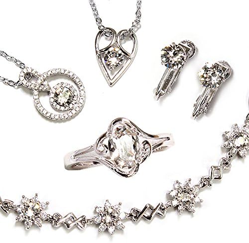 One&Only Jewellery 【SWAROVSKI福袋】 豪華5点セット スワロフスキー エレメンツ トータルコーデセット ネックレス リング ブレスレット 正規ストーン採用 （イヤリングセット）