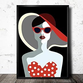 Framed Canvas Wall Art for Living Room, Bedroom Fashion Lady Canvas Prints for Home Decoration Ready to Hang - 16x24 inches
