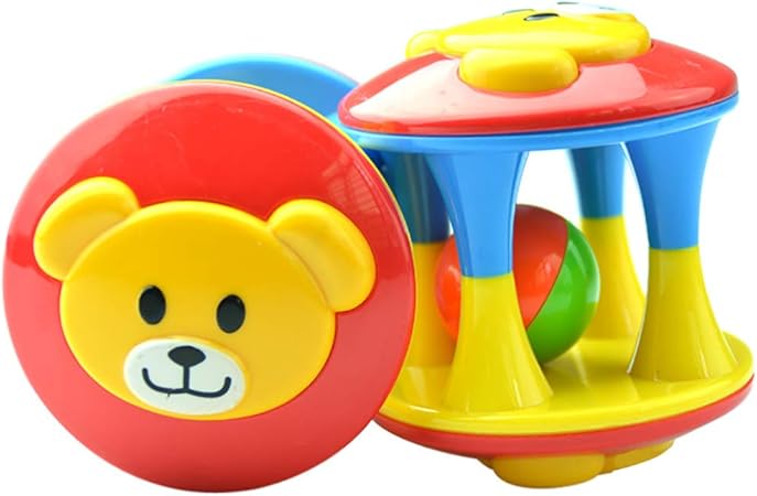Amazon Slendima 子供用 面白いクマのイラストデザイン ガタガタおもちゃ ボール ジングルベル 知育玩具 がらがら ラトル おもちゃ
