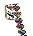 Heart Stickers Roll | These 10 Vibrant Color Designs make up The Best Assorted HEART STICKERS ROLL on Amazon | Includes a full 130 1.5