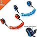 Anti-Lost Child Link - Wristband - Leash (2-Pack) - Safety Harness Strap for Toddlers with Kid-Proof Button Closure for your Peace of Mind. 2 Bonus Carabiners by SmartFux
