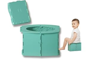 VUFVOID Travel Potty for Kids, Reusable Portable Folding Potty for Toddler, Travel Foldable Toilet for Travel Outdoor Camping, Toddler Potty Seat for Baby Training (Green)