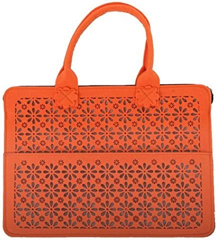 Laptop Bag Messenger Fits 13.3 inch Laptops or Tablets, UNIQUE DESIGN, Lightweight, (Orange)