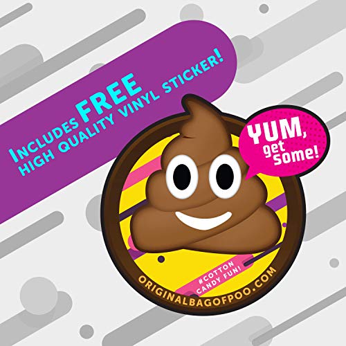 The Original Bag of Poo, Poop Emoji (Brown Cotton Candy) for Novelty